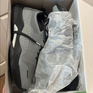 Gray and Black Court Athletic Sneakers